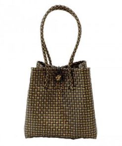 パサールバッグ スクエア S ブラックゴールド 10223550435