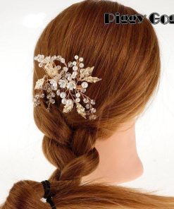 ブライダルパールヘアコームウェディングヘアアクセサリーパーティープロムc