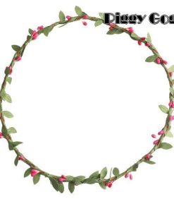 自由奔放な花の葉ガーランド額髪バンドビーチ花輪ローズレッド