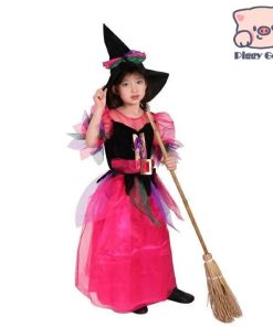 衣装 子供 女の子  魔女 精霊 巫女 仮装 コスチューム ダンス衣装 キッズ 演出服 舞台　ステージ　服 ハロウィ