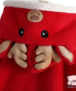 クリスマス 仮装 マント クリスマス衣装ポンチョ風 トナカイ柄 可愛い 児童 キッズ ジュニア  サンタクロース コスプレ コスチューム 演出服