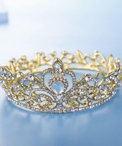 plusnao ティアラ 花嫁 ウエディング 結婚式 ブライダル 披露宴 パーティー 二次会 髪飾り ヘアアクセサリー ヘッドドレス クラウンティアラ 王冠 かんむり