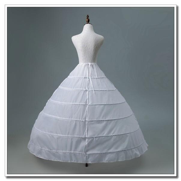 ウェディングドレス用 現代劇演出服用 6段ワイヤー パニエ ドレス用 大人用 ワイヤー入り ロング丈 シンプル 白 - 画像 (3)