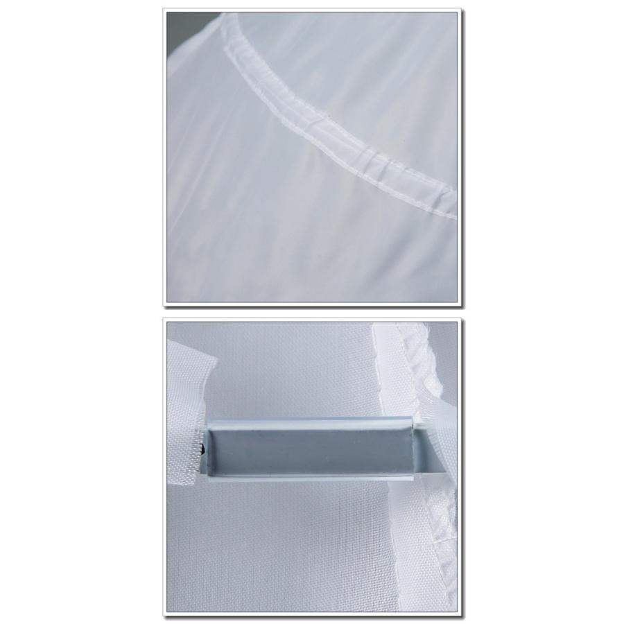 ウェディングドレス用 現代劇演出服用 6段ワイヤー パニエ ドレス用 大人用 ワイヤー入り ロング丈 シンプル 白 - 画像 (5)