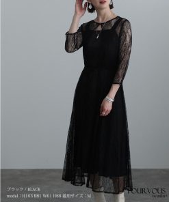 atlo パーティードレス 結婚式 ワンピース 20代ドレス フォーマルドレス 30代 フォーマル お呼ばれ 大きいサイズ 40代 冬 二次会 体型カバー 50代 aライン 袖あり 袖