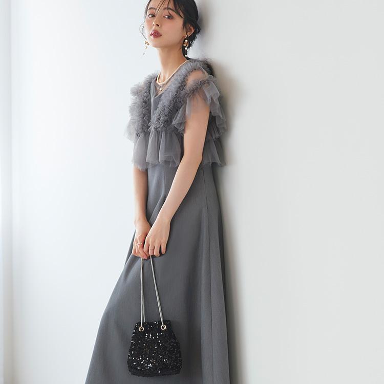 RUIRUE BOUTIQUE レディース パーティーバッグ 巾着 鞄 結婚式 二次会 披露宴 パーティードレス ミセス 上品 きれいめ フォーマル セレモニー お呼ばれ 卒業式 大人可愛い お洒落 - 画像 (3)