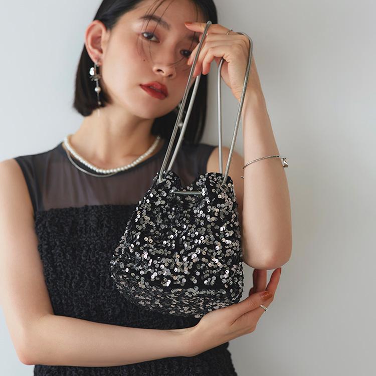 RUIRUE BOUTIQUE レディース パーティーバッグ 巾着 鞄 結婚式 二次会 披露宴 パーティードレス ミセス 上品 きれいめ フォーマル セレモニー お呼ばれ 卒業式 大人可愛い お洒落 - 画像 (4)