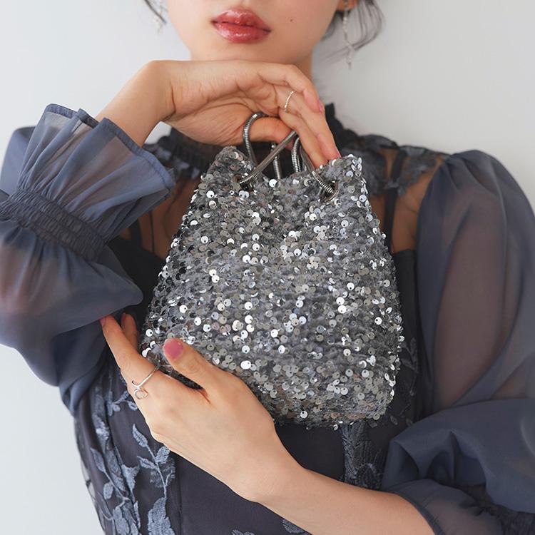 RUIRUE BOUTIQUE レディース パーティーバッグ 巾着 鞄 結婚式 二次会 披露宴 パーティードレス ミセス 上品 きれいめ フォーマル セレモニー お呼ばれ 卒業式 大人可愛い お洒落 - 画像 (5)
