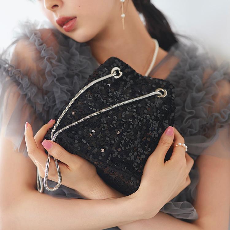 RUIRUE BOUTIQUE レディース パーティーバッグ 巾着 鞄 結婚式 二次会 披露宴 パーティードレス ミセス 上品 きれいめ フォーマル セレモニー お呼ばれ 卒業式 大人可愛い お洒落 - 画像 (6)