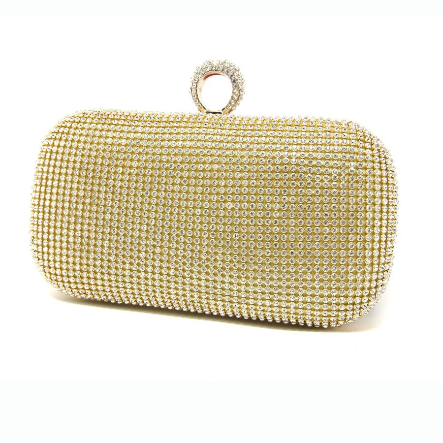 RUIRUE BOUTIQUE 「BA297」パーティーバッグ パーティー 結婚式 二次会 フォーマル バッグ エレガント お呼ばれドレス ラインストーンリングミニバッグ