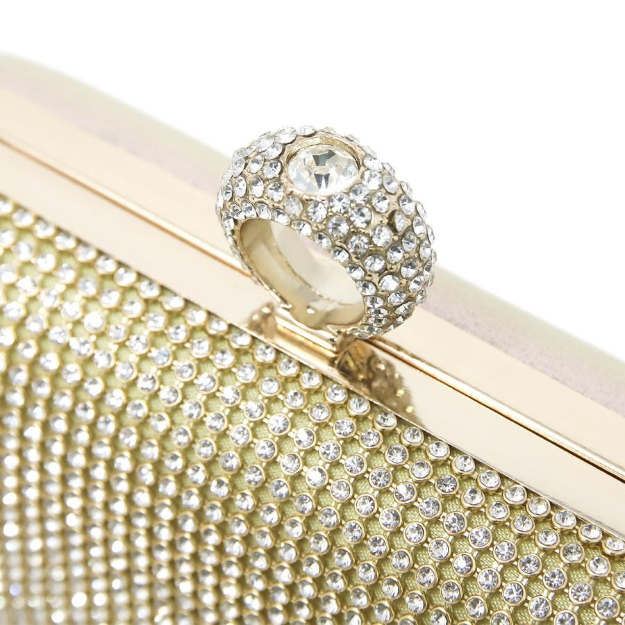 RUIRUE BOUTIQUE 「BA297」パーティーバッグ パーティー 結婚式 二次会 フォーマル バッグ エレガント お呼ばれドレス ラインストーンリングミニバッグ - 画像 (8)