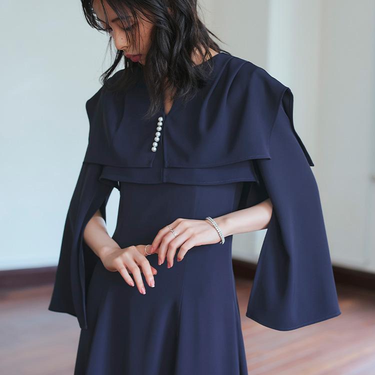 RUIRUE BOUTIQUE パーティードレス 2点セット 結婚式 ロングワンピース ボレロ 大きいサイズ お呼ばれ 二次会 披露宴 フォーマル 50代 40代 30代 長袖 学生 服装 上品 レディース - 画像 (2)