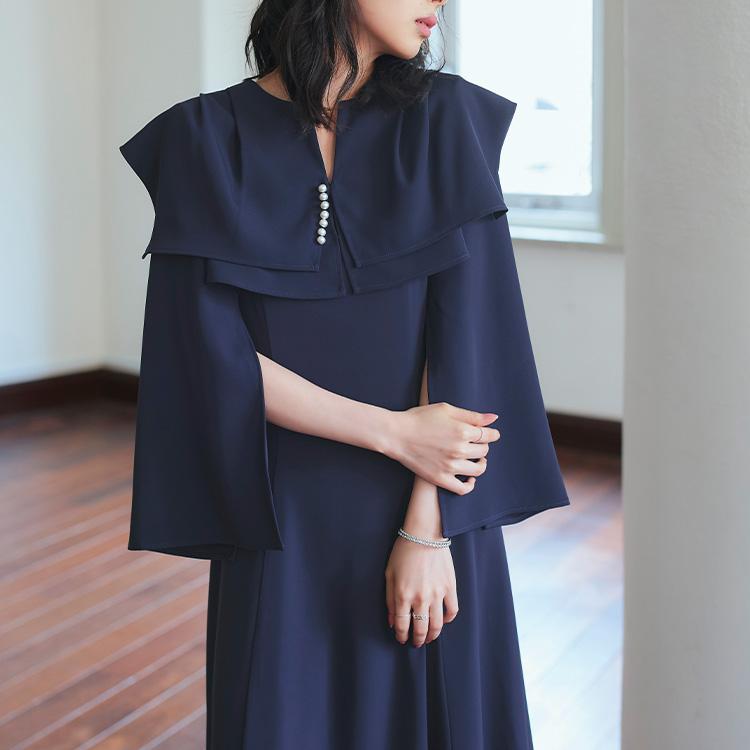 RUIRUE BOUTIQUE パーティードレス 2点セット 結婚式 ロングワンピース ボレロ 大きいサイズ お呼ばれ 二次会 披露宴 フォーマル 50代 40代 30代 長袖 学生 服装 上品 レディース - 画像 (6)