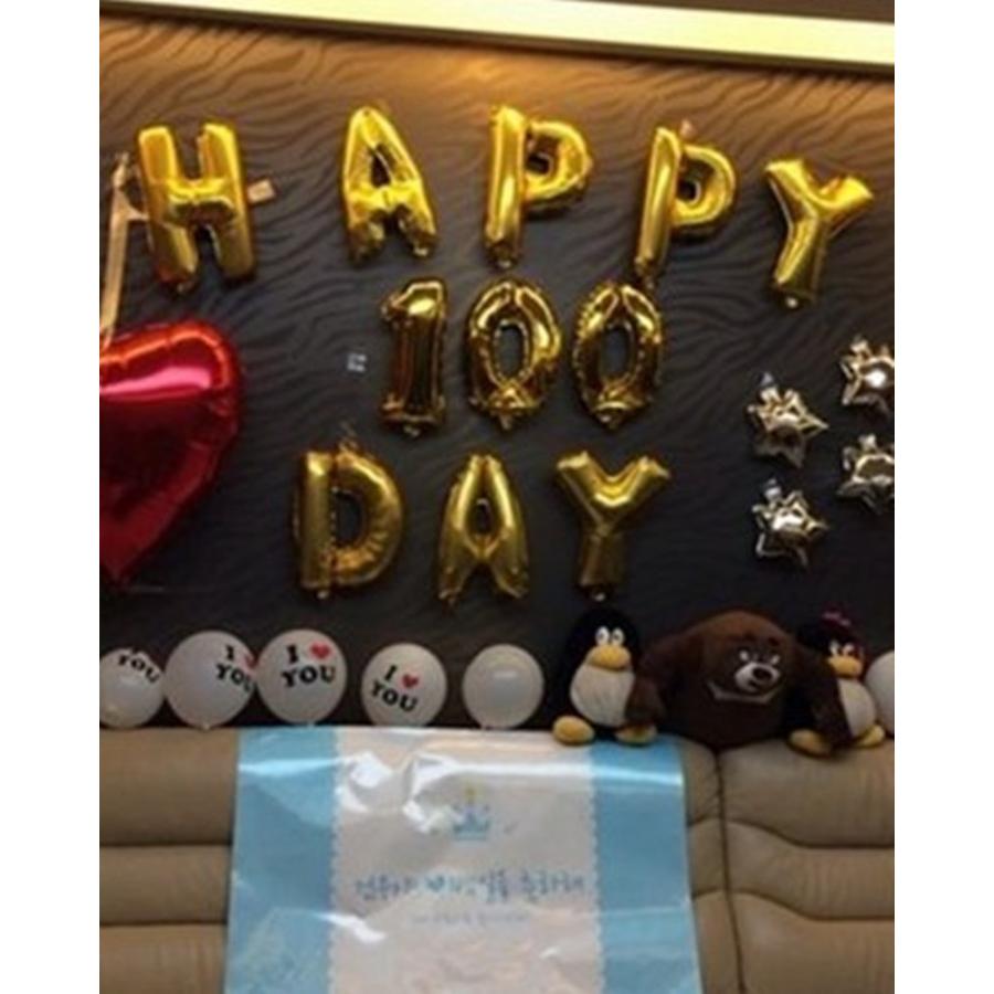 make smile ちょうど良い大きさ 数字バルーン ゴールド 誕生日 ウェディング パーティーに (4) - 画像 (4)