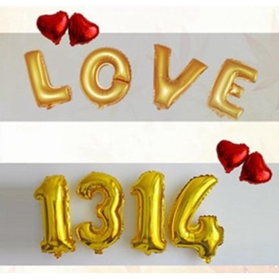 make smile ちょうど良い大きさ 数字バルーン ゴールド 誕生日 ウェディング パーティーに (4) - 画像 (5)