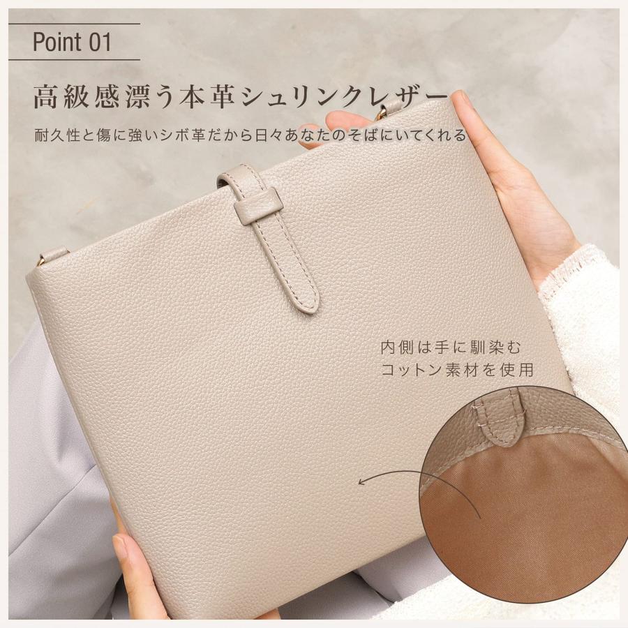 BLUE SINCERE サコッシュ ショルダーバッグ レディース 本革 小さめ 軽量 薄型 スマホポシェット お財布ショルダー ポーチ / Awis アウィス SB6 - 画像 (2)