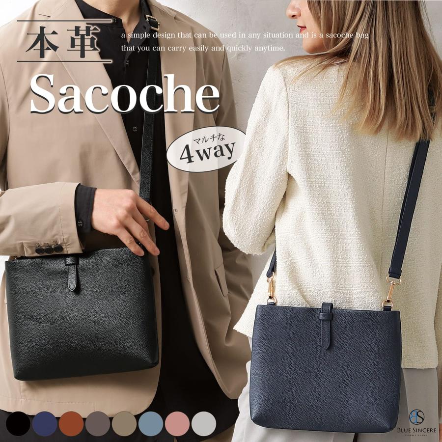 BLUE SINCERE サコッシュ ショルダーバッグ レディース 本革 小さめ 軽量 薄型 スマホポシェット お財布ショルダー ポーチ / Awis アウィス SB6