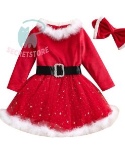 サンタ 子供 クリスマス ワンピース コスチューム 衣装 女の子 コスプレ 着ぐるみ  もこもこ サンタコスコスチューム キッズ 赤ちゃん サンタクロース