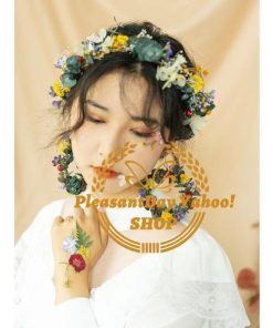 花冠 安い ウェディング 旅行 ヘッドドレス 花かんむり 造花 髪飾り ウェディング小物 成人式 リゾート 花嫁 二次会 結婚式 ボヘミア 手作り