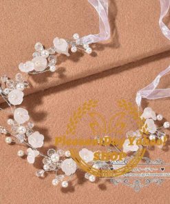 ウェディング小物 ヘッドドレス ヘアアクセサリー 結婚式 二次会 披露宴 花嫁 ブライダル ウエディング パーティー 前撮り 挙式 演奏会 発表会 花 白 小枝