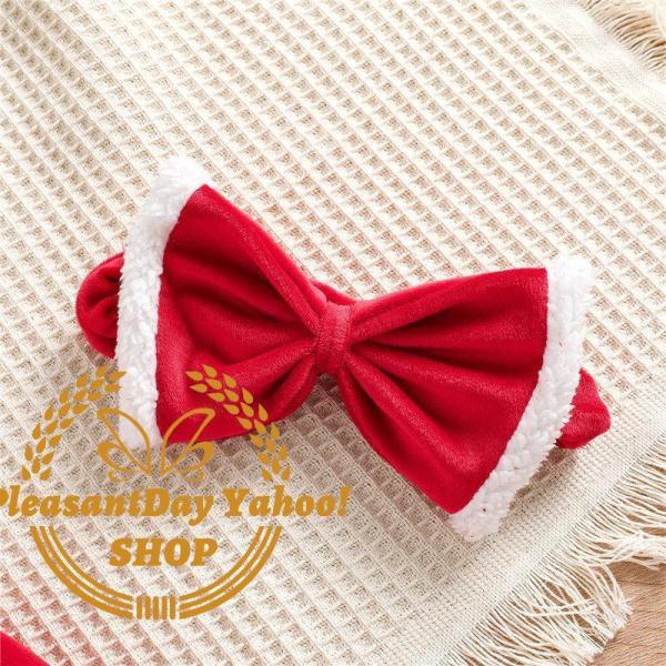2点セット クリスマス コスプレ ヘアバンド付き コスチューム 衣装 キッズ 赤ちゃん 子供用 ベビー服 女の子 男の子 撮影 記念 イベント - 画像 (6)
