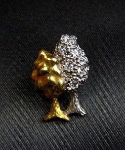 タックピン ピンブローチ ゴールドツリー クリスタル  ドイツ製 クリスマス アクセサリー ギフト 贈り物