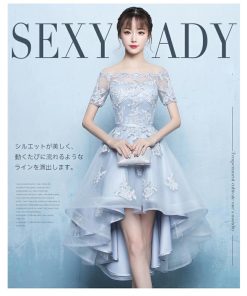 パーティードレス 演奏会 お呼ばれ ワンピース ロングドレス ピアノ発表会 テールカットドレス フォーマル ワンイース 結婚式 オフショルダー フィッシュテール