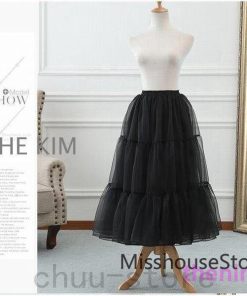 パニエドレス用白黒ワイヤーなしチュールインナーロング用ペチコートロング丈ミドル丈ブライダルステージ衣装ステージホワイト