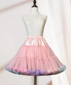 レディース ペチコート スカート ショートチュチュ スリップ 卒業式 仮装 ピンク