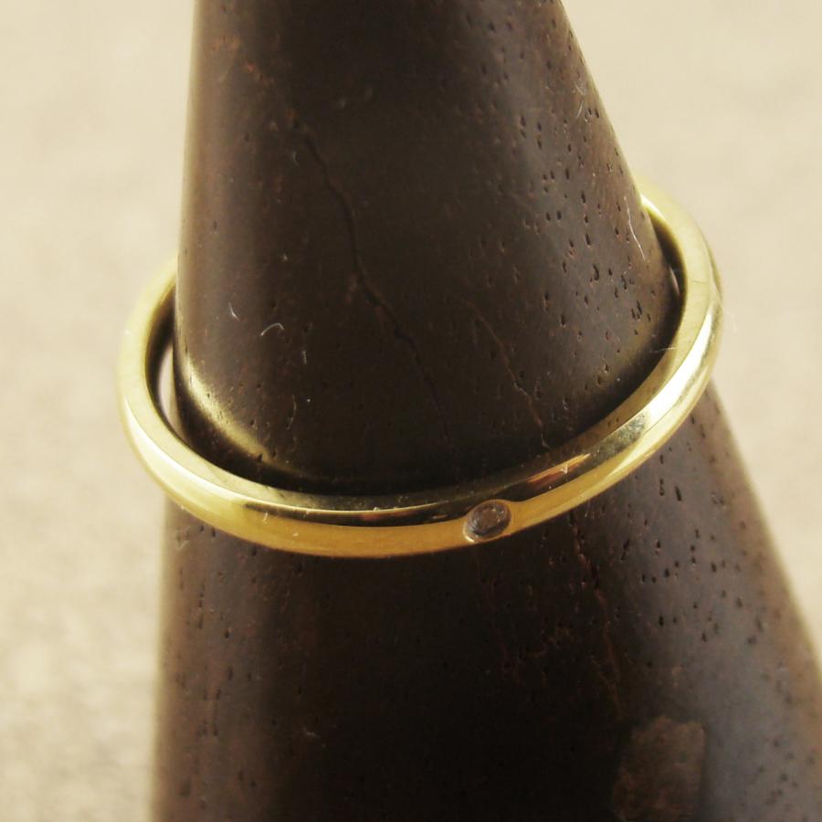 指輪 ステンレスリング ピンキーリング レディース メンズ 50代 40代 シンプル おしゃれ ピンクゴールド つけっぱなし 綺麗 一粒 ストーン - 画像 (6)