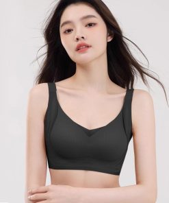 Veimia VEIMIA ノーワイヤブラ 3Dカップ 垂れ防止 補整ブラ バスト フルカップ さらし 着痩せブラ 大きいサイズ 締め付け感ない 脇高ブラ 脇肉対策 揺れない