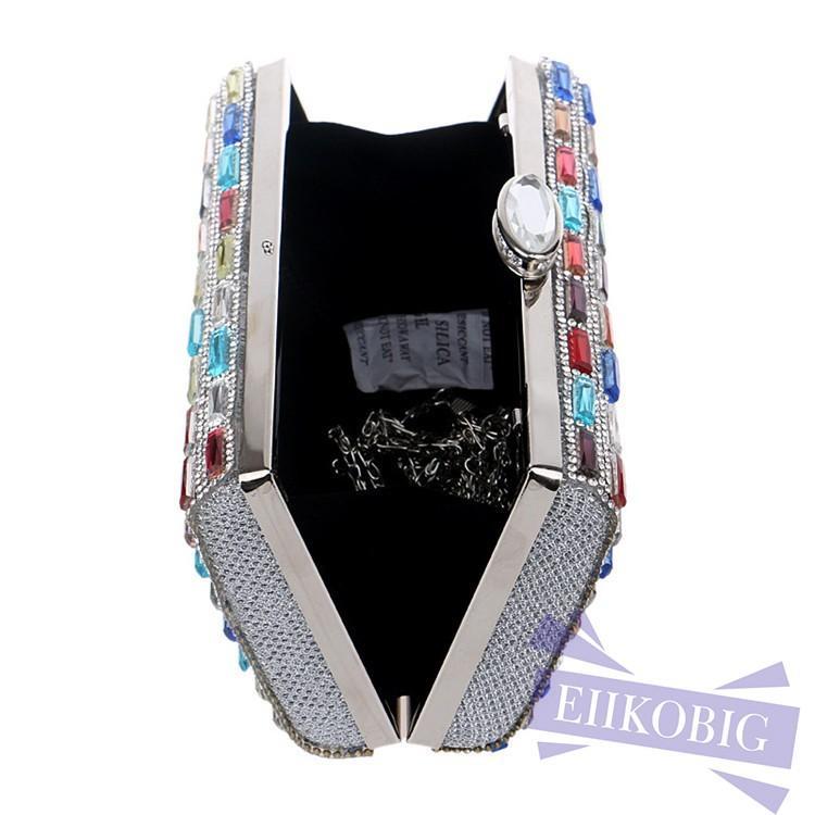 結婚式 バッグ パーティーバッグ クラッチバッグ フォーマル サブバッグ チェーン ビジュー 二次会 披露宴 お呼ばれ - 画像 (4)