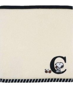 PEANUTS スヌーピー ふわふわイニシャルハンカチタオル ピーナッツ ミニタオル キャラクター C