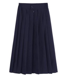 【人気商品】プリーツスカート スクール 制服 スカート 膝丈スカート 無地 女子 高校生 セーラー服 ミモレ丈 JK女子高生 大きいサイズ