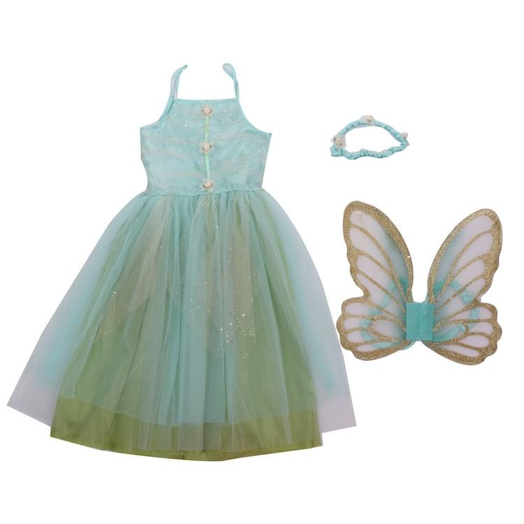 ハロウィン 衣装 コスチューム コスプレ 仮装 女の子 子ども 子供 キッズ 小学生 保育園 かわいい 蝶 エルフ 妖精ドレス 3点SET 130 140cm ピンク - 画像 (4)