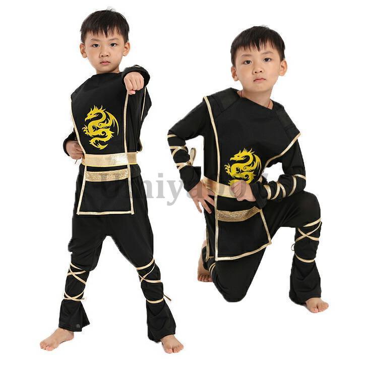 ハロウィン 衣装 子供 忍者 刺客 殺し屋 暗殺者 コスプレ コスチューム 男の子 女の子 キッズ 仮装 変装 にんじゃ セットアップ かっこいい - 画像 (8)