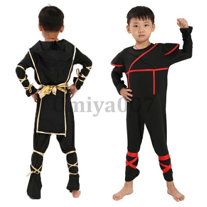 ハロウィン 衣装 子供 忍者 刺客 殺し屋 暗殺者 コスプレ コスチューム 男の子 女の子 キッズ 仮装 変装 にんじゃ セットアップ かっこいい - 画像 (9)