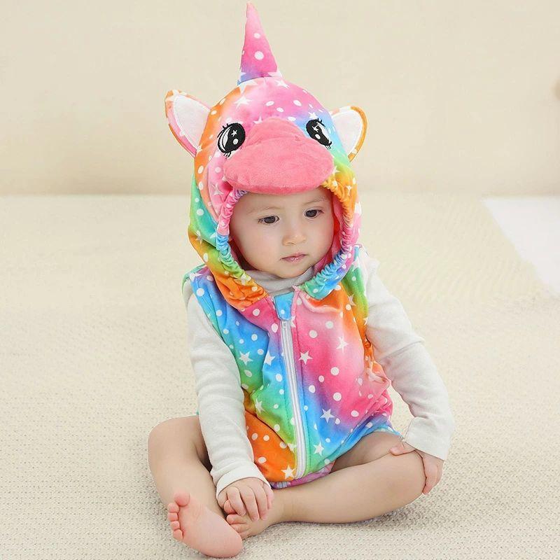 送料無料 ロンパース 動物 着ぐるみ 恐竜 乳牛 ウサギ カバーオール ベビー服 男の子 女の子 もこもこ あったか 子供 冬服 ベビーウェア コスプレ衣装 出産祝い - 画像 (4)