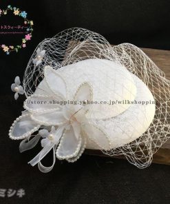 ウェディングハット トーク帽 トークハット 花嫁 パーティーハット ブライダル ハット 結婚式 ヘッドドレス 二次会 ウエディング 髪飾り 帽子 披露宴 発表会