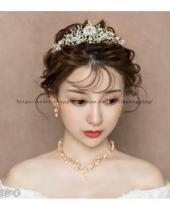 ブライダル小物 アクセサリー 2021新作 上品 3点セット 結婚式 花嫁 パーティー 披露宴 二次会 ティアラ ネックレス ピアス/イヤリング ウェディング小物