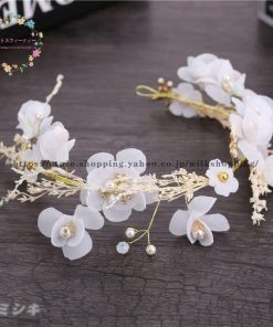 ウェディング ヘッドドレス 髪飾り プリンセス カチューシャ ヘアアクセ ヘアアクセサリー 結婚式 ウエディング ブライダル 花嫁 リゾート 披露宴 二次会 花