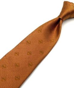 ふるさと納税 津山市 SHAKUNONE ベーシックロゴネクタイ 金茶色
