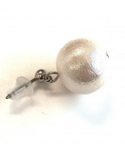 ふるさと納税 和泉市 コットンパールピアス(12mm・アイボリー)