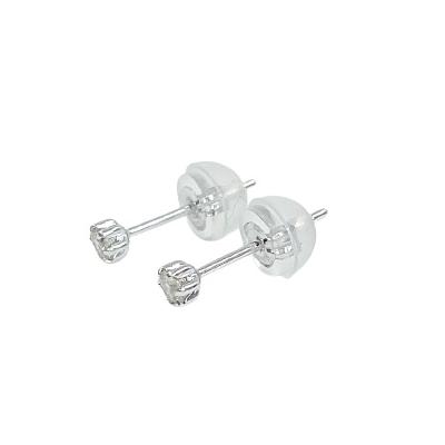 ふるさと納税 甲府市 10金ホワイトゴールド製ダイヤモンド1粒スタッドピアス Total 0.10ct 【1449553】 - 画像 (2)