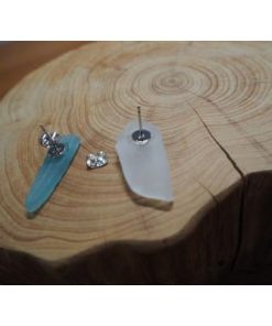 ふるさと納税 高松市 【香川県高松市の海からの贈り物】ハンドメイドシーグラスピアス(ツヤorマット)(アレルギー対応可)