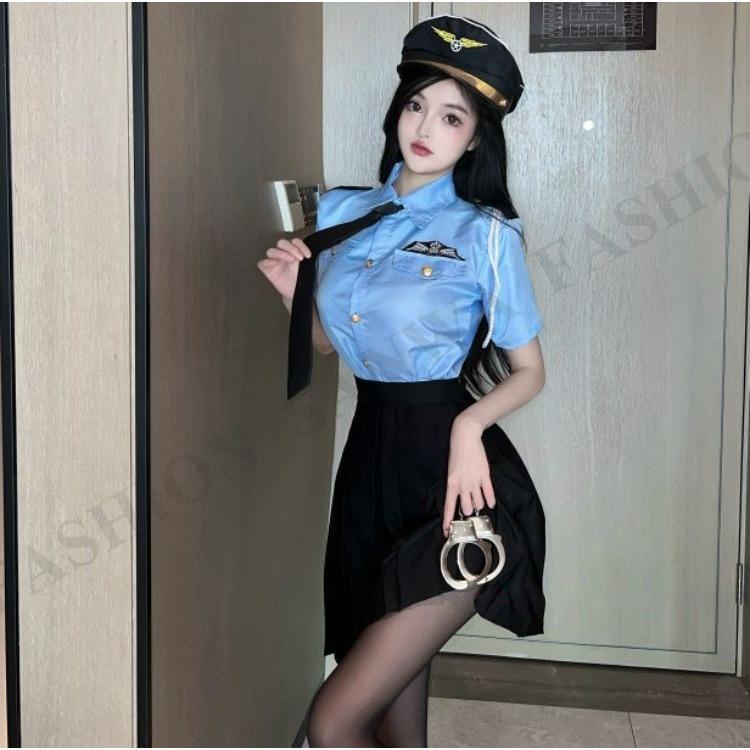 ハロウィン衣装 大人用 女性用 ポリスマン コスプレ 警察官 コスチューム ポリスウーマン ハロウィン 衣装 婦人警官 軍服 レディース ガールズ - 画像 (4)