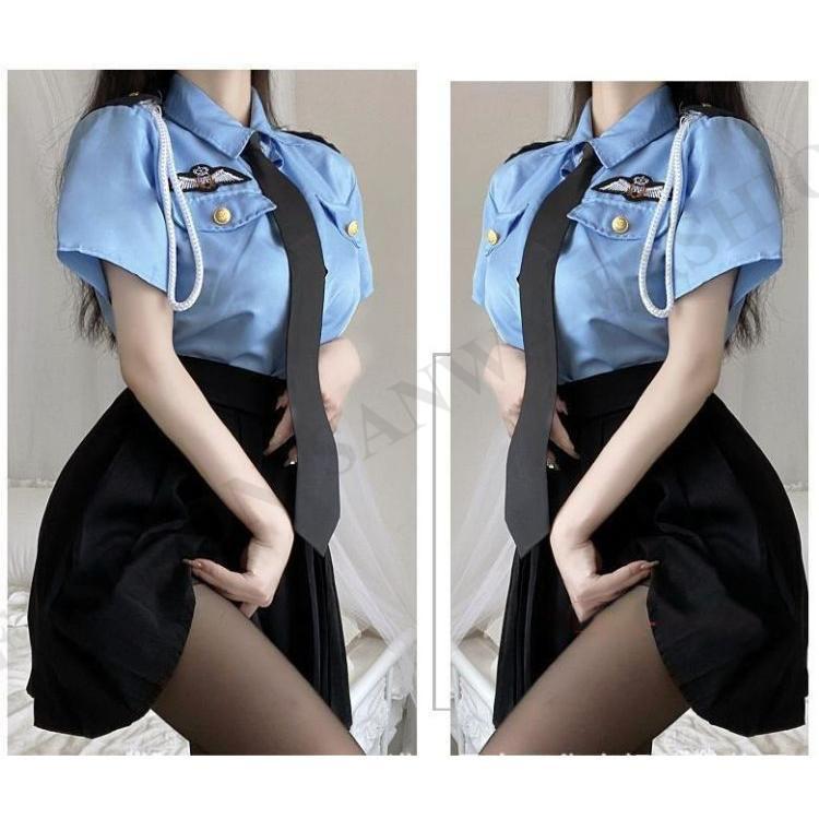 ハロウィン衣装 大人用 女性用 ポリスマン コスプレ 警察官 コスチューム ポリスウーマン ハロウィン 衣装 婦人警官 軍服 レディース ガールズ - 画像 (6)