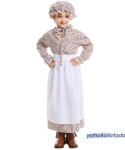 子供服 ドレス キッズ 子ども用 コスプレ  仮装 クリスマス コスチューム 衣装 女の子 童話物語テーマ服田園農場ドレス