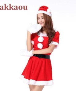 4点セット クリスマス コスチューム レディース ワンピース コスプレ 仮装 衣装 大人用 変身 パーティー イベント ギフト ハロウィン