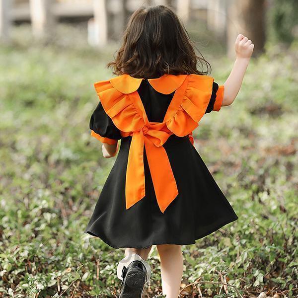 ハロウィン衣装 コスプレ かぼちゃ キッズ ベビー 女の子 パンプキン ウィッチ コスチューム メイド服 エプロン 子供用 仮装 おすすめ - 画像 (5)